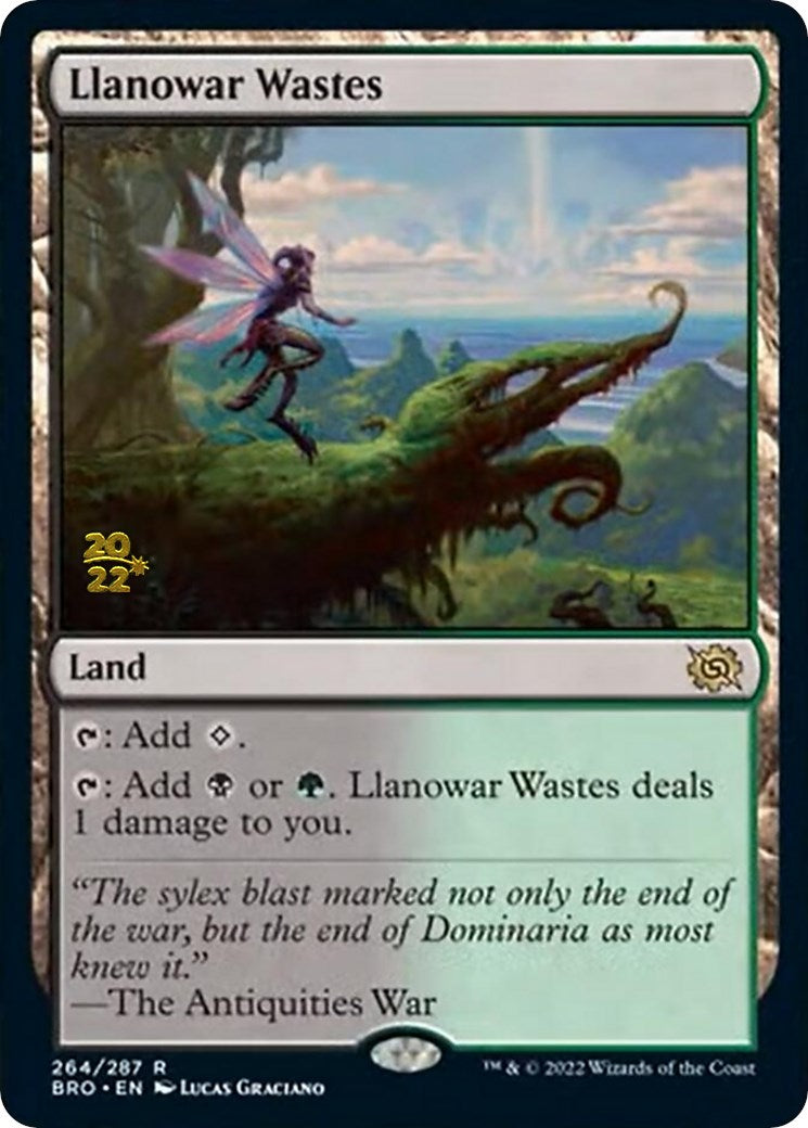 Llanowar Wastes [The Brothers' War Prerelease Promos] | Deep Dive Games St. Marys