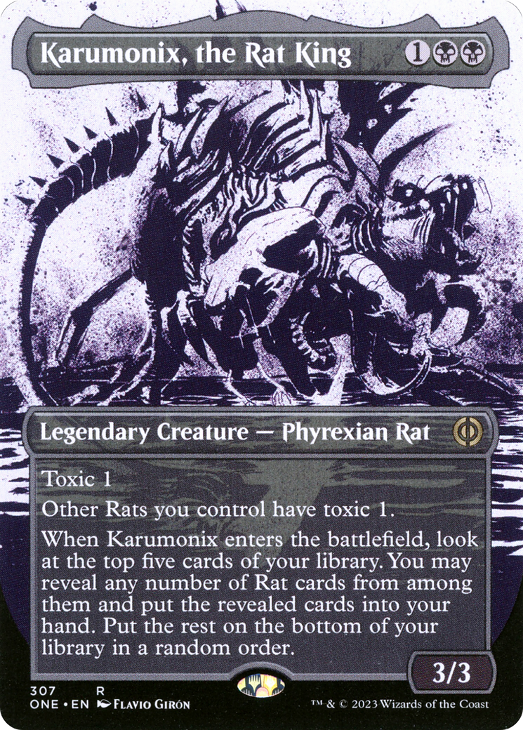 Karumonix, the Rat King (Borderless Ichor) [Phyrexia: All Will Be One] | Deep Dive Games St. Marys