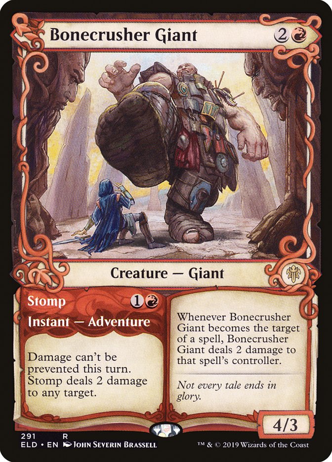 Bonecrusher Giant // Stomp (Showcase) [Throne of Eldraine] | Deep Dive Games St. Marys