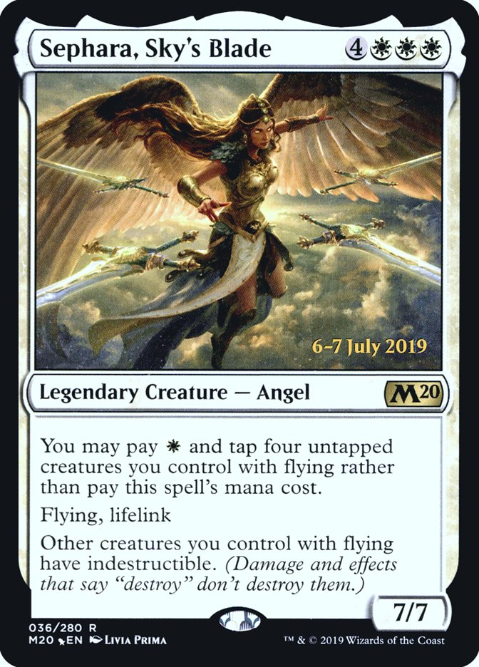 Sephara, Sky's Blade [Core Set 2020 Prerelease Promos] | Deep Dive Games St. Marys