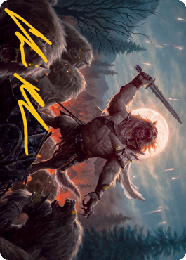 Tovolar, the Midnight Scourge 1 Art Card (Gold-Stamped Signature) [Innistrad: Midnight Hunt Art Series] | Deep Dive Games St. Marys