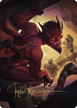 Nefarious Imp Art Card (Gold-Stamped Signature) [Commander Legends: Battle for Baldur's Gate Art Series] | Deep Dive Games St. Marys