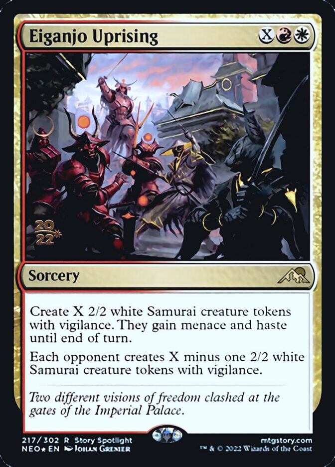 Eiganjo Uprising [Kamigawa: Neon Dynasty Prerelease Promos] | Deep Dive Games St. Marys