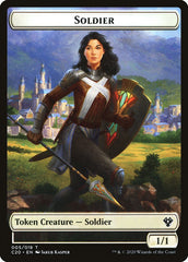 Human Soldier (005) // Drake Double-Sided Token [Commander 2020 Tokens] | Deep Dive Games St. Marys