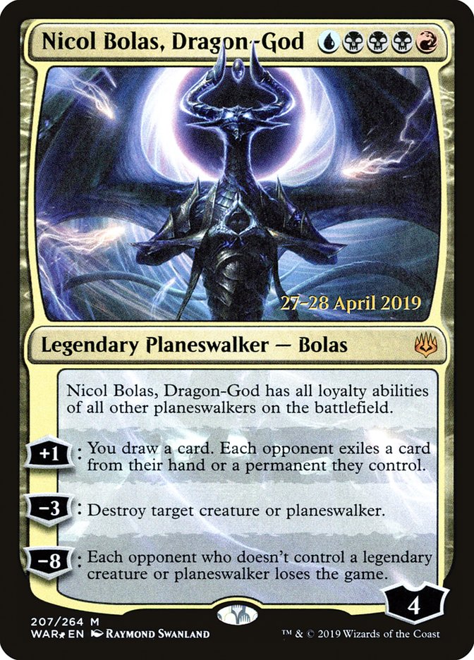 Nicol Bolas, Dragon-God [War of the Spark Prerelease Promos] | Deep Dive Games St. Marys