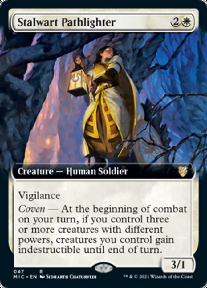 Stalwart Pathlighter (Extended Art) [Innistrad: Midnight Hunt Commander] | Deep Dive Games St. Marys