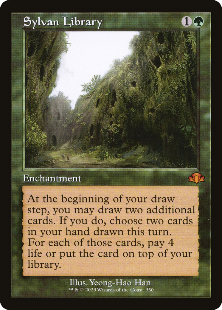 Sylvan Library (Retro) [Dominaria Remastered] | Deep Dive Games St. Marys