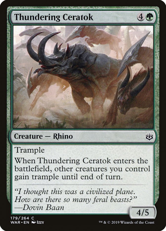 Thundering Ceratok [War of the Spark] | Deep Dive Games St. Marys