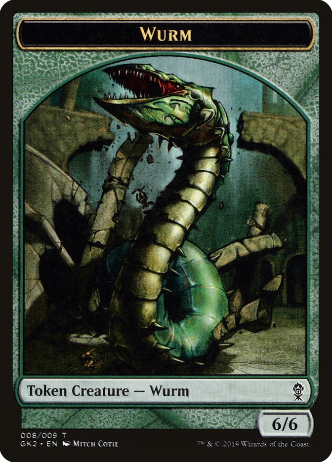 Saproling // Wurm Double-Sided Token [Ravnica Allegiance Guild Kit Tokens] | Deep Dive Games St. Marys