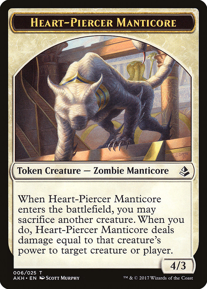 Heart-Piercer Manticore Token [Amonkhet Tokens] | Deep Dive Games St. Marys