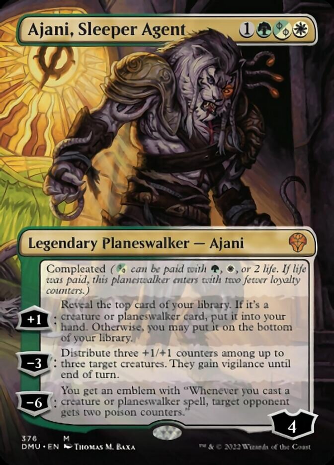 Ajani, Sleeper Agent (Borderless) (376) [Dominaria United] | Deep Dive Games St. Marys