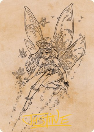 Pixie Guide (Showcase) Art Card (Gold-Stamped Signature) [Dungeons & Dragons: Adventures in the Forgotten Realms Art Series] | Deep Dive Games St. Marys