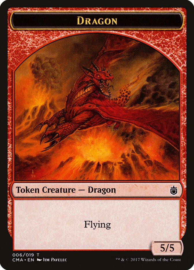 Dragon Token [Commander Anthology Tokens] | Deep Dive Games St. Marys