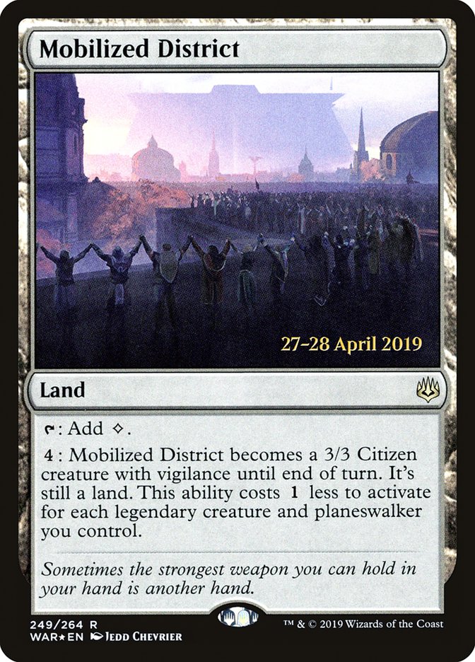 Mobilized District [War of the Spark Prerelease Promos] | Deep Dive Games St. Marys