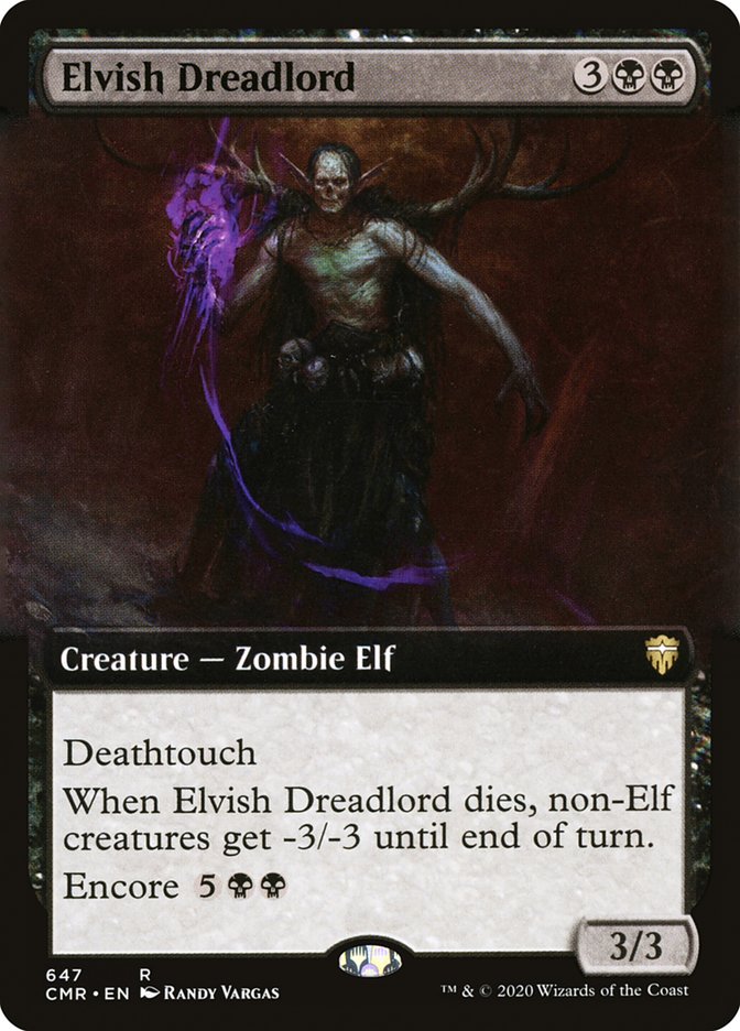 Elvish Dreadlord (Extended Art) [Commander Legends] | Deep Dive Games St. Marys