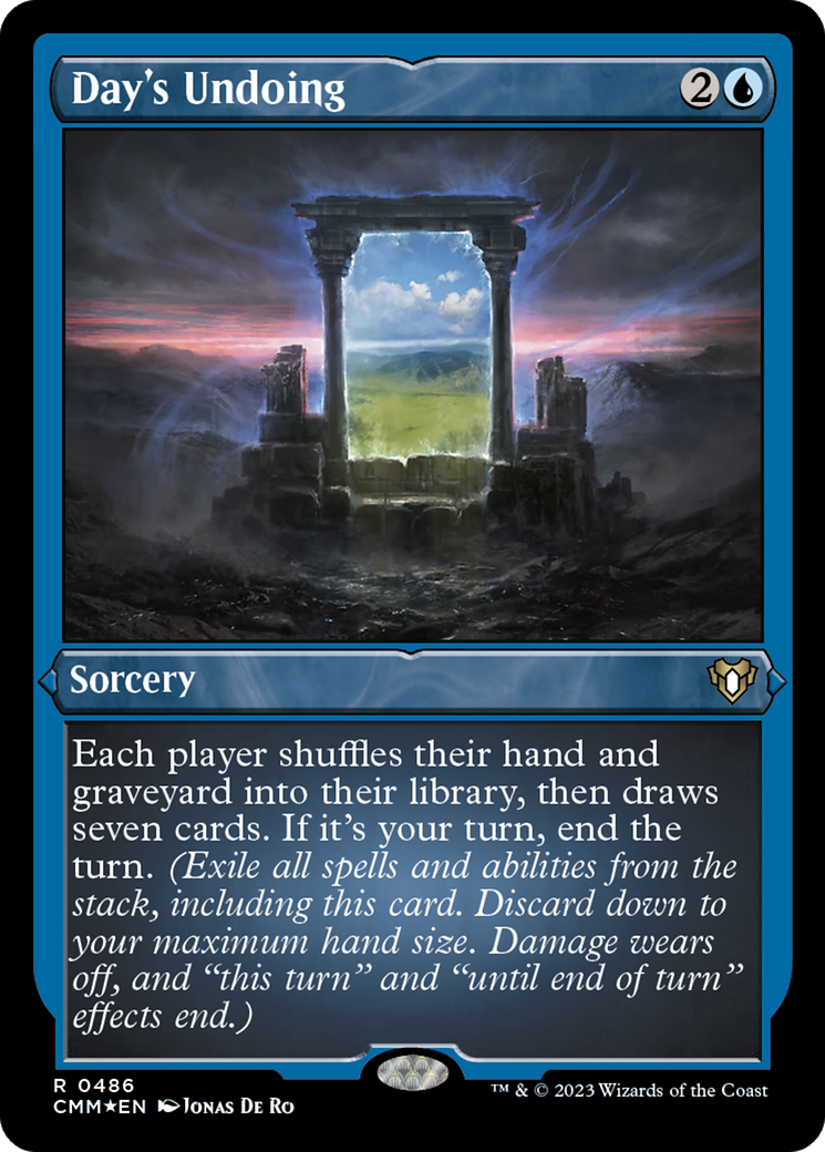 Day's Undoing (Foil Etched) [Commander Masters] | Deep Dive Games St. Marys