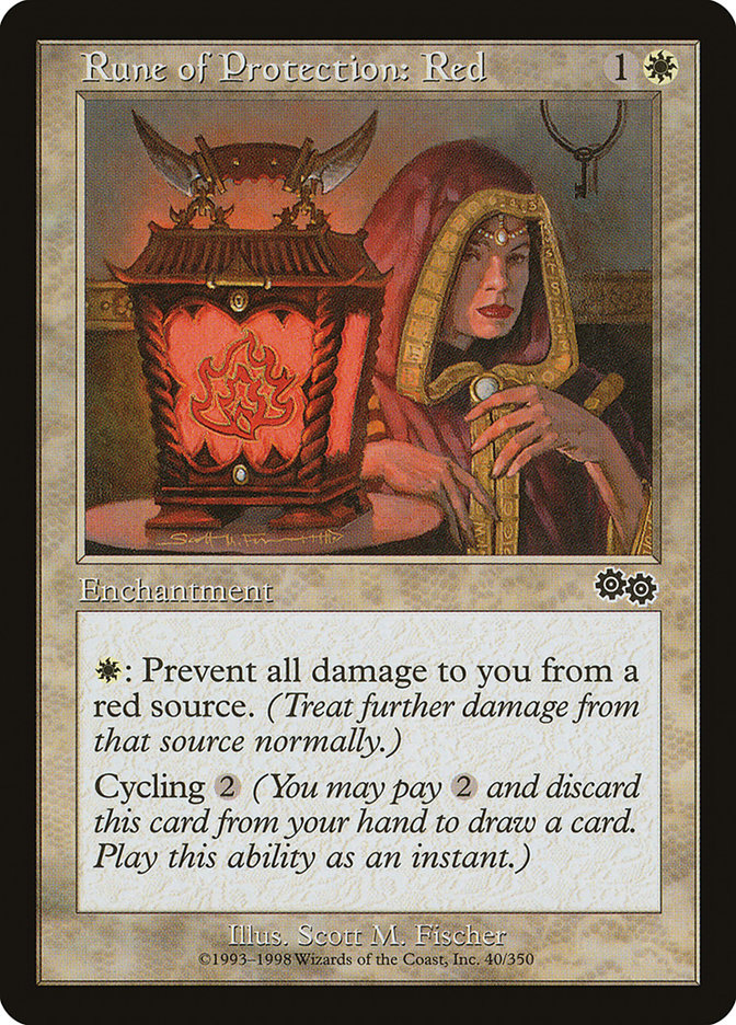 Rune of Protection: Red [Urza's Saga] | Deep Dive Games St. Marys