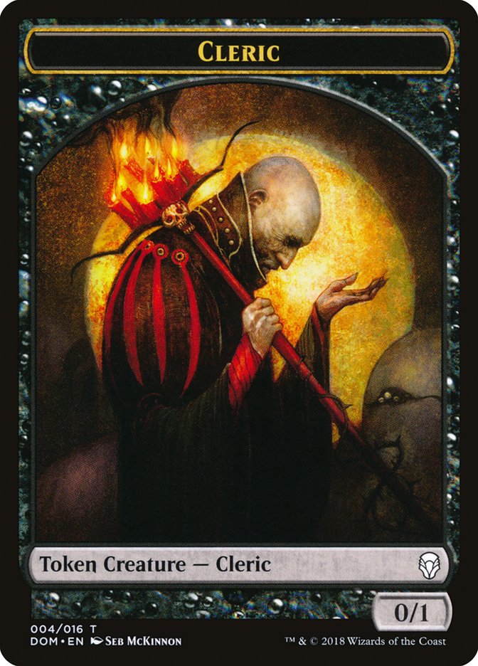 Cleric Token [Dominaria Tokens] | Deep Dive Games St. Marys