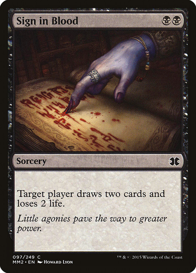 Sign in Blood [Modern Masters 2015] | Deep Dive Games St. Marys