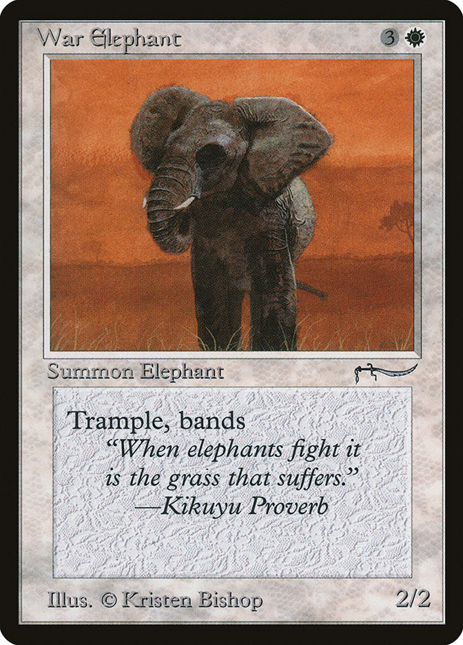 War Elephant (Dark Mana Cost) [Arabian Nights] | Deep Dive Games St. Marys