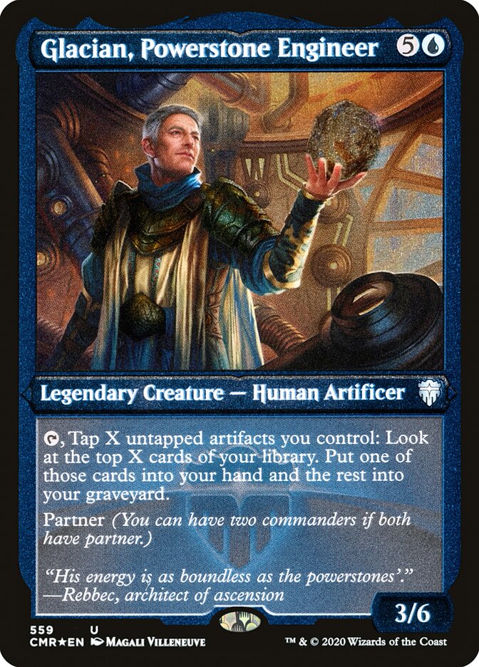 Glacian, Powerstone Engineer (Etched) [Commander Legends] | Deep Dive Games St. Marys