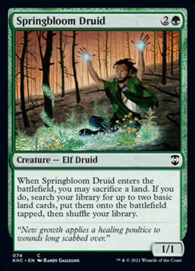 Springbloom Druid [Kaldheim Commander] | Deep Dive Games St. Marys