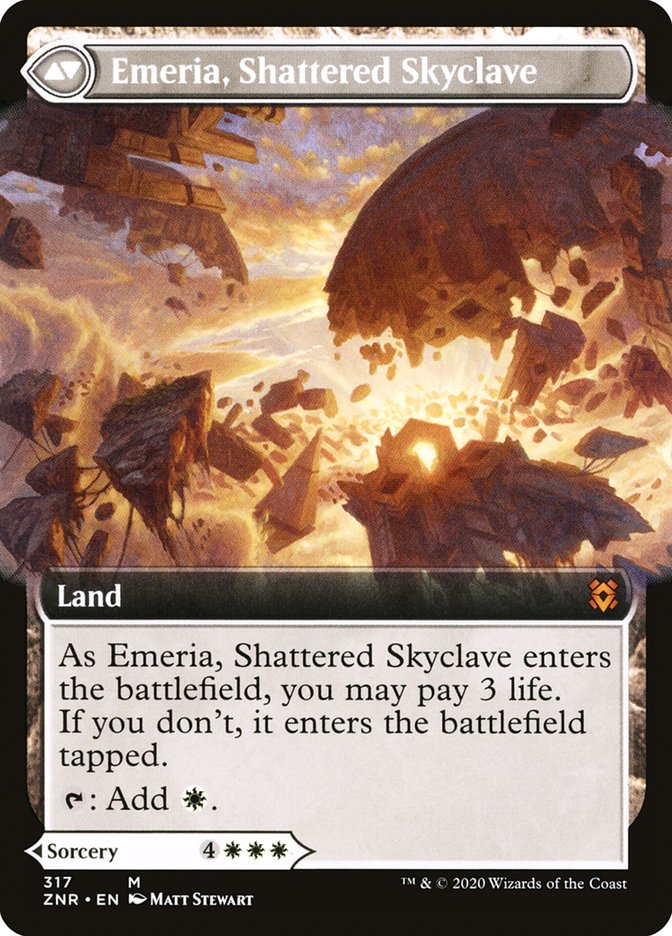 Emeria's Call // Emeria, Shattered Skyclave (Extended Art) [Zendikar Rising] | Deep Dive Games St. Marys