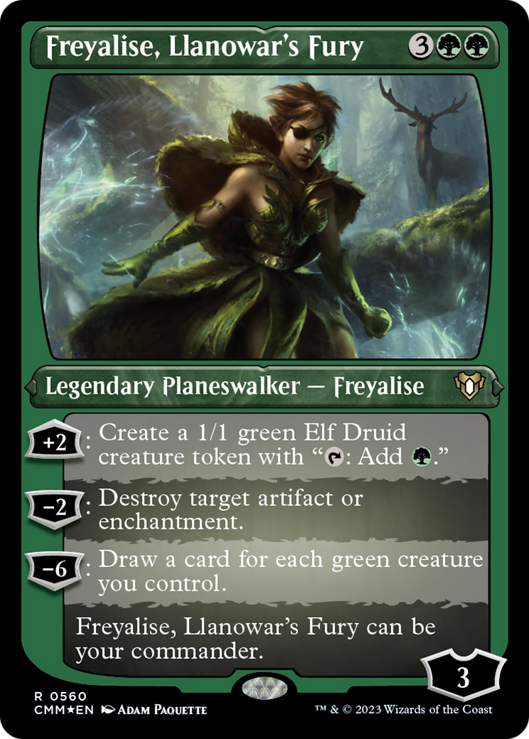 Freyalise, Llanowar's Fury (Foil Etched) [Commander Masters] | Deep Dive Games St. Marys