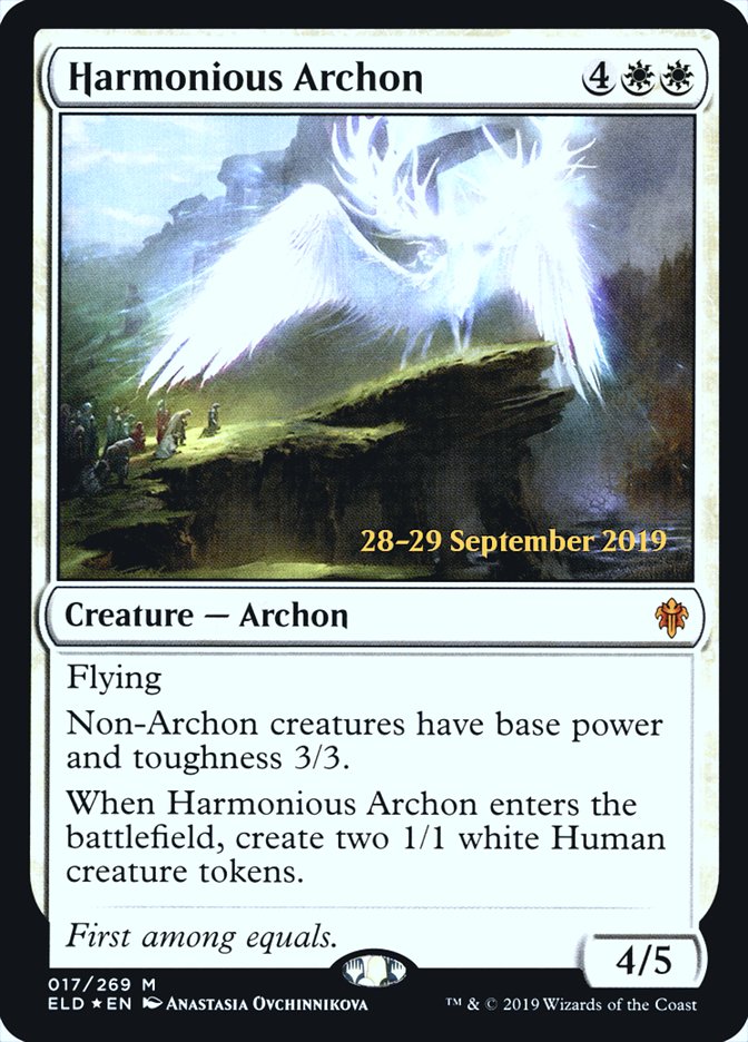 Harmonious Archon [Throne of Eldraine Prerelease Promos] | Deep Dive Games St. Marys