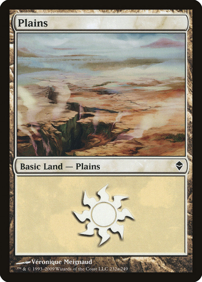 Plains (232a) [Zendikar] | Deep Dive Games St. Marys