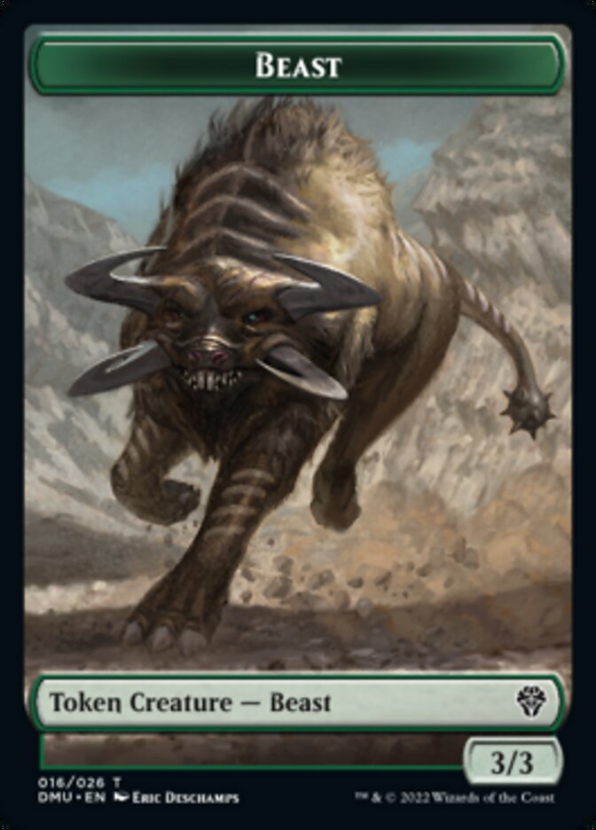 Beast Token [Dominaria United Tokens] | Deep Dive Games St. Marys