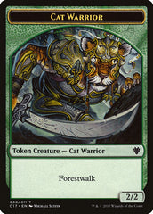 Cat // Cat Warrior Double-Sided Token [Commander 2017 Tokens] | Deep Dive Games St. Marys