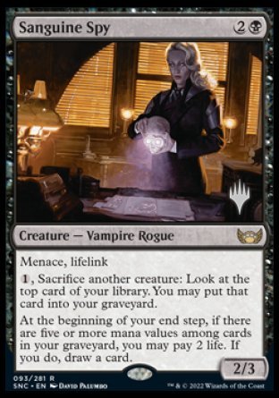 Sanguine Spy (Promo Pack) [Streets of New Capenna Promos] | Deep Dive Games St. Marys