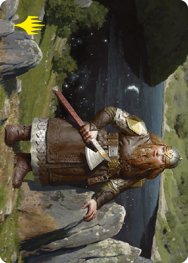 Mirrormere Guardian Art Card (Gold-Stamped Signature) [The Lord of the Rings: Tales of Middle-earth Art Series] | Deep Dive Games St. Marys