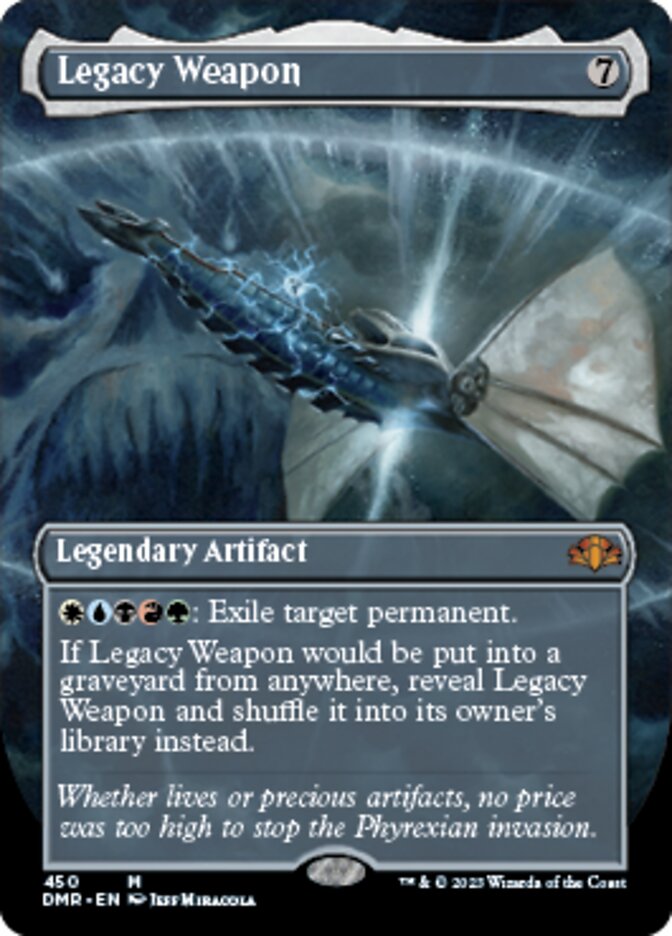 Legacy Weapon (Borderless Alternate Art) [Dominaria Remastered] | Deep Dive Games St. Marys