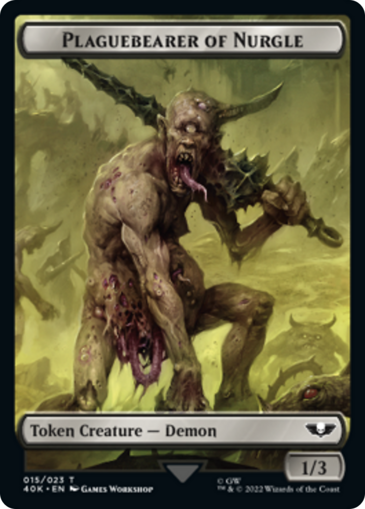 Spawn // Plaguebearer of Nurgle Double-Sided (Surge Foil) [Warhammer 40,000 Tokens] | Deep Dive Games St. Marys