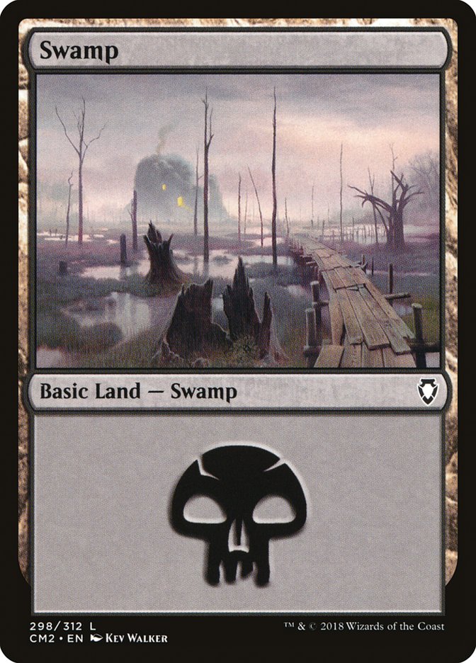 Swamp (298) [Commander Anthology Volume II] | Deep Dive Games St. Marys