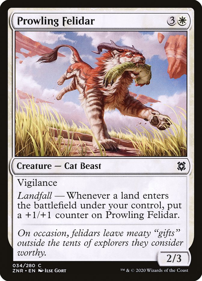 Prowling Felidar [Zendikar Rising] | Deep Dive Games St. Marys