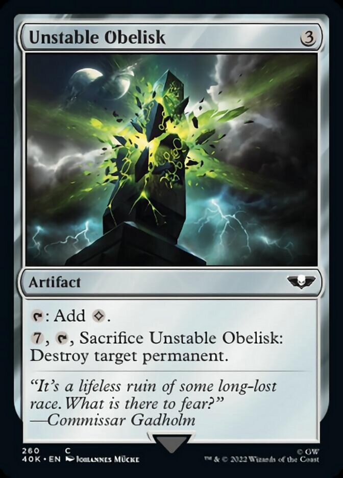 Unstable Obelisk (Surge Foil) [Warhammer 40,000] | Deep Dive Games St. Marys