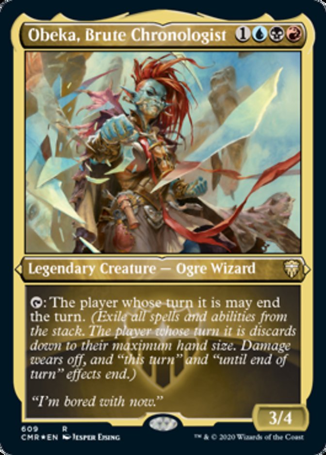 Obeka, Brute Chronologist (Etched) [Commander Legends] | Deep Dive Games St. Marys