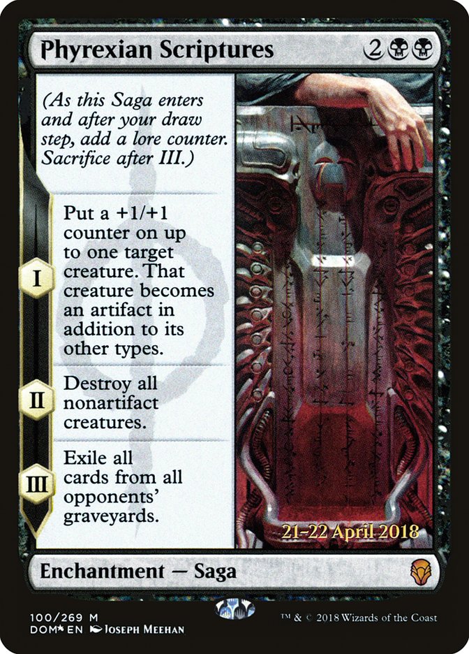 Phyrexian Scriptures [Dominaria Prerelease Promos] | Deep Dive Games St. Marys