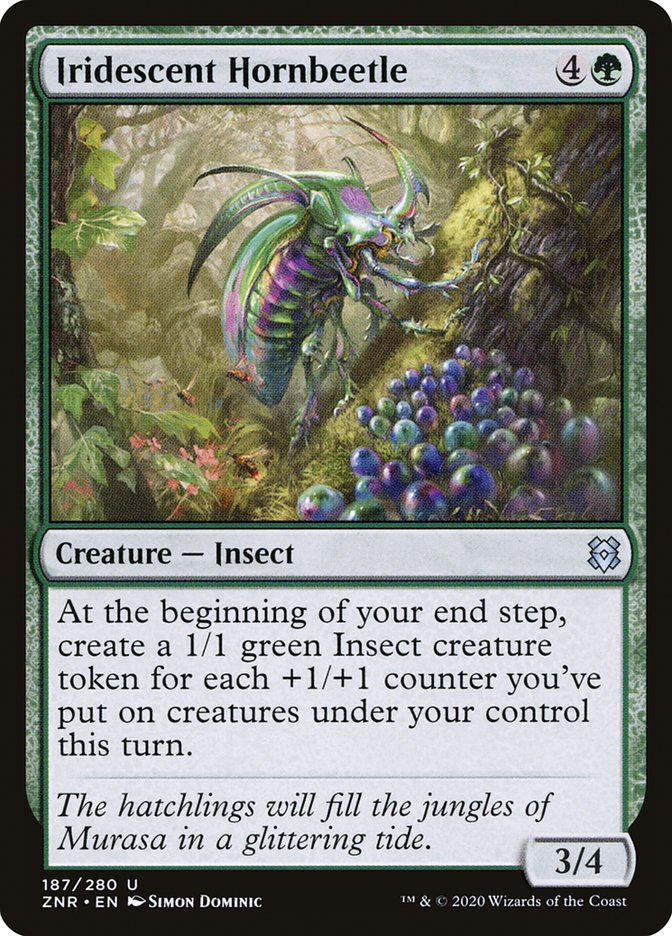 Iridescent Hornbeetle [Zendikar Rising] | Deep Dive Games St. Marys