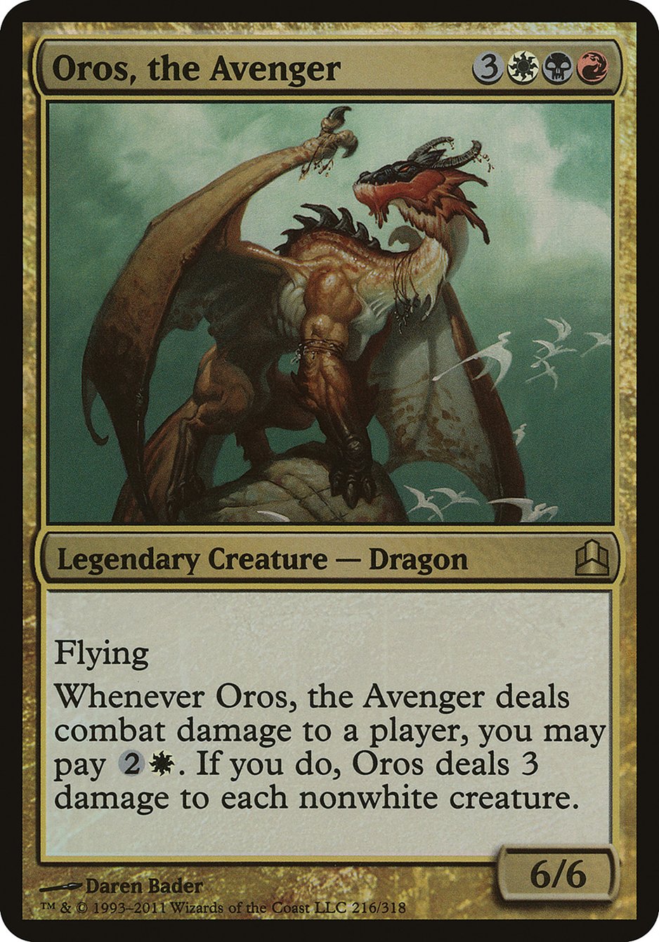 Oros, the Avenger (Oversized) [Commander 2011 Oversized] | Deep Dive Games St. Marys