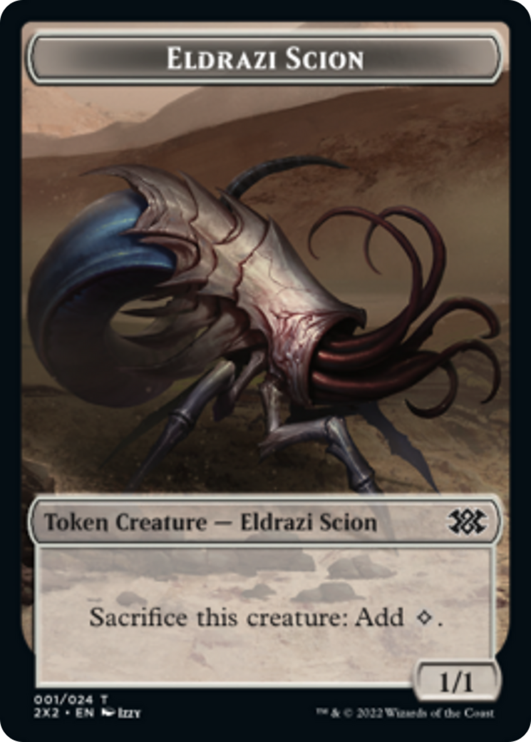 Saproling // Eldrazi Scion Double-Sided Token [Double Masters 2022 Tokens] | Deep Dive Games St. Marys