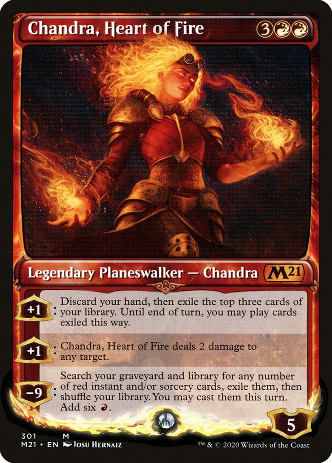 Chandra, Heart of Fire (Showcase) [Core Set 2021] | Deep Dive Games St. Marys