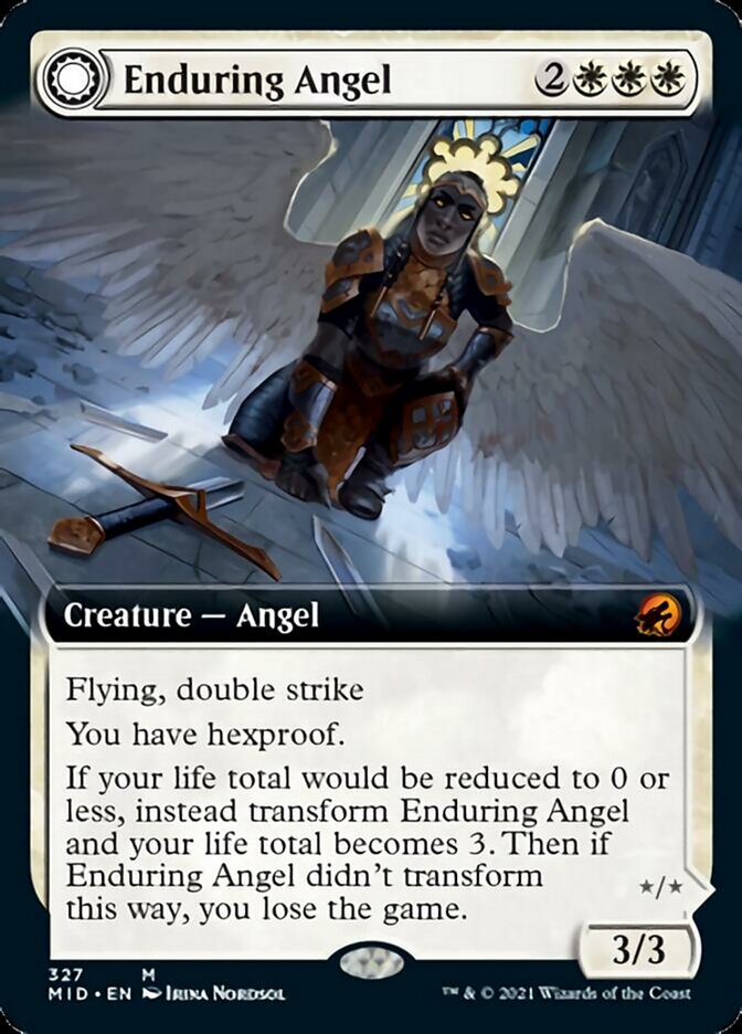 Enduring Angel // Angelic Enforcer (Extended Art) [Innistrad: Midnight Hunt] | Deep Dive Games St. Marys