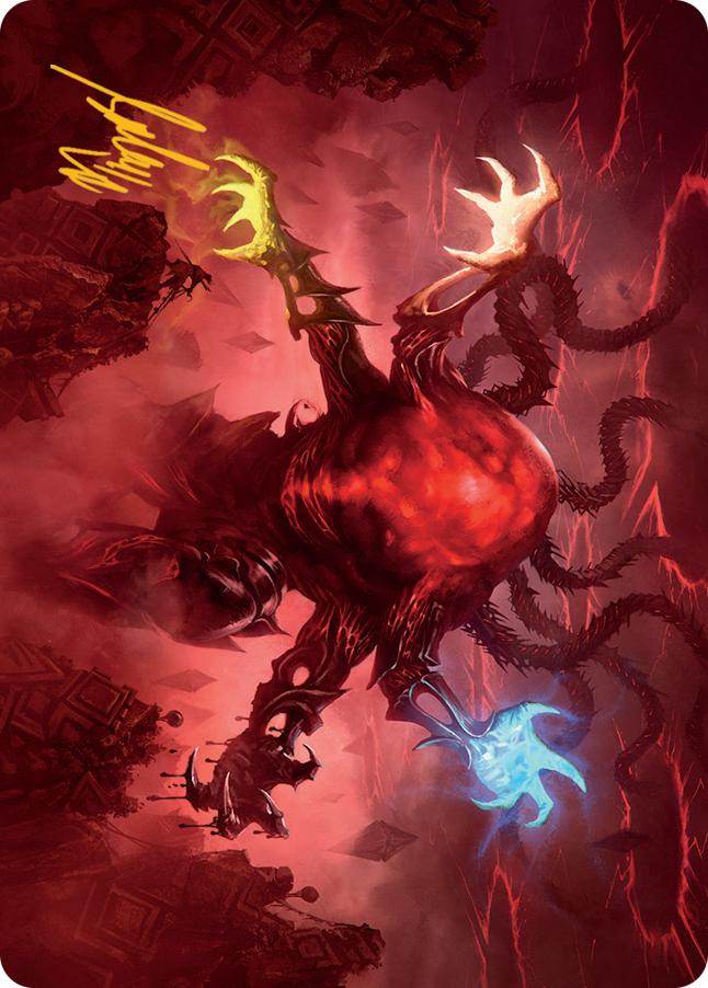 Omnath, Locus of All Art Card (51) (Gold-Stamped Signature) [March of the Machine Art Series] | Deep Dive Games St. Marys