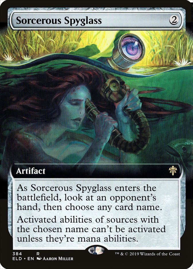 Sorcerous Spyglass (Extended Art) [Throne of Eldraine] | Deep Dive Games St. Marys