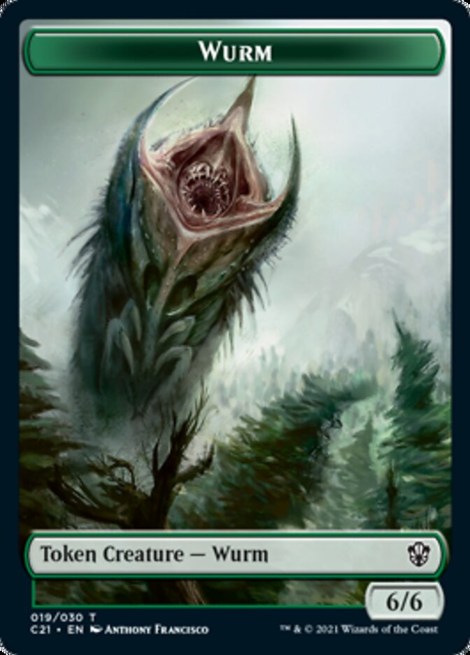 Wurm // Kraken Double-Sided Token [Commander 2021 Tokens] | Deep Dive Games St. Marys