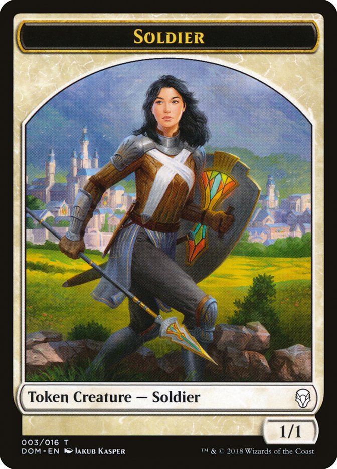 Soldier Token [Dominaria Tokens] | Deep Dive Games St. Marys